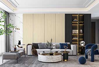 钟山轻奢风格-客厅