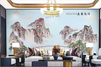 钟山森佰汇航空纤维墙咔（鸿运当头）